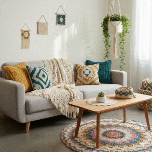 Decorando seu imóvel com itens feitos de crochê