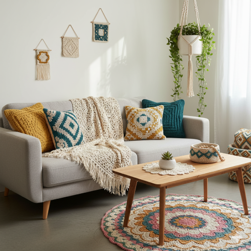Decorando seu imóvel com itens feitos de crochê